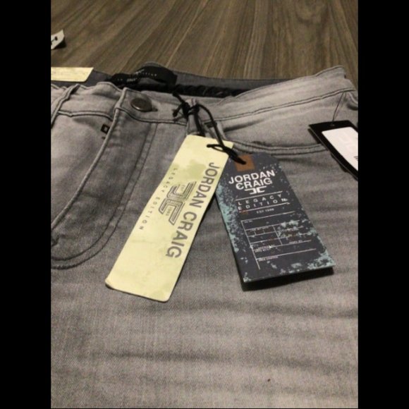 Jordan Craig Legacy Jeans Light Grey Mens 34W 32L NEW Hamilton Pure Denim - Picture 6 of 12
